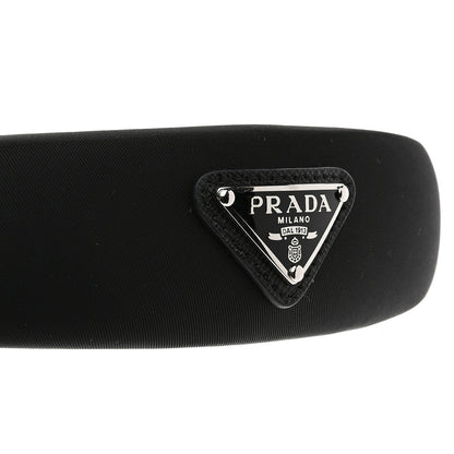 Prada Re-Nylon Metal Triangle Logo Headband Black 5 of 5