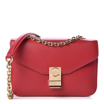Celine Shiny Calfskin Medium C Bag Red 1 of 9