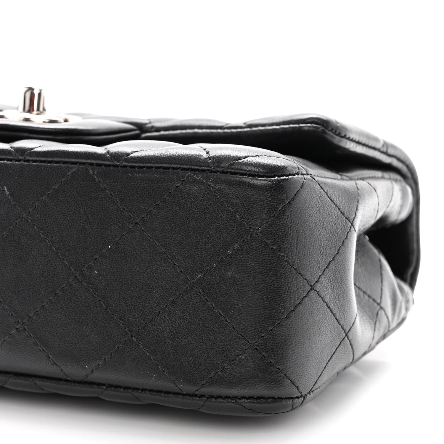 Chanel Lambskin Quilted Mini Rectangular Flap Black 9 of 10