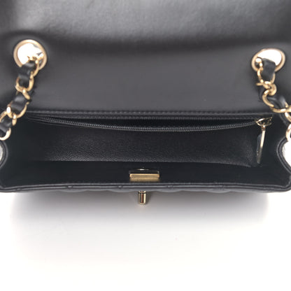 Chanel Lambskin Quilted Mini Rectangular Flap Black 5 of 12