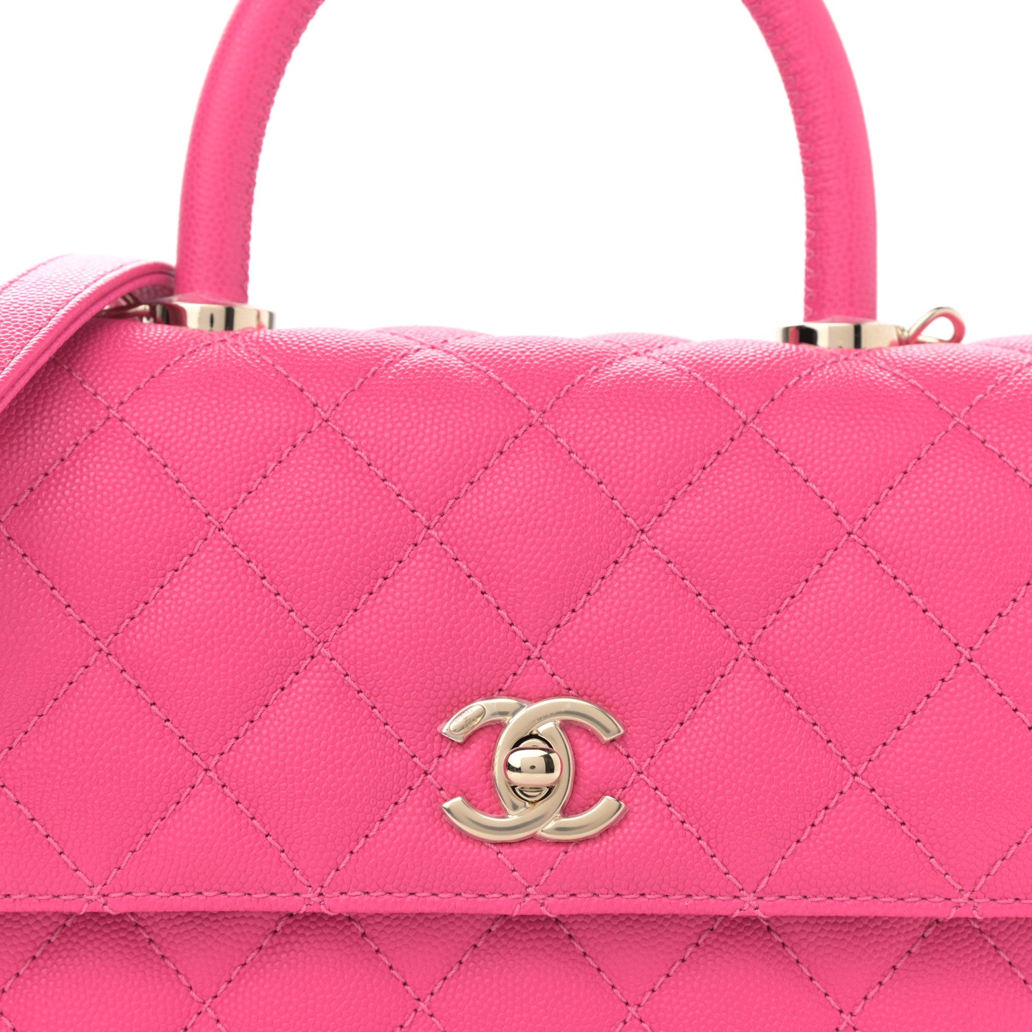 Chanel Caviar Quilted Mini Coco Handle Flap Rose 8 of 9