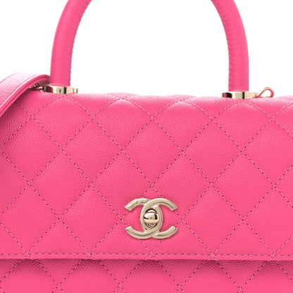 Chanel Caviar Quilted Mini Coco Handle Flap Rose 8 of 9