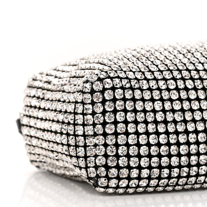 Alexander Wang Mesh Crystal Rhinestone Mini Heiress Pouch Black Silver 8 of 9
