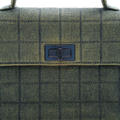 Chanel Denim Quilted Chocolate Bar Mademoiselle Top Handle Bag 8 of 8