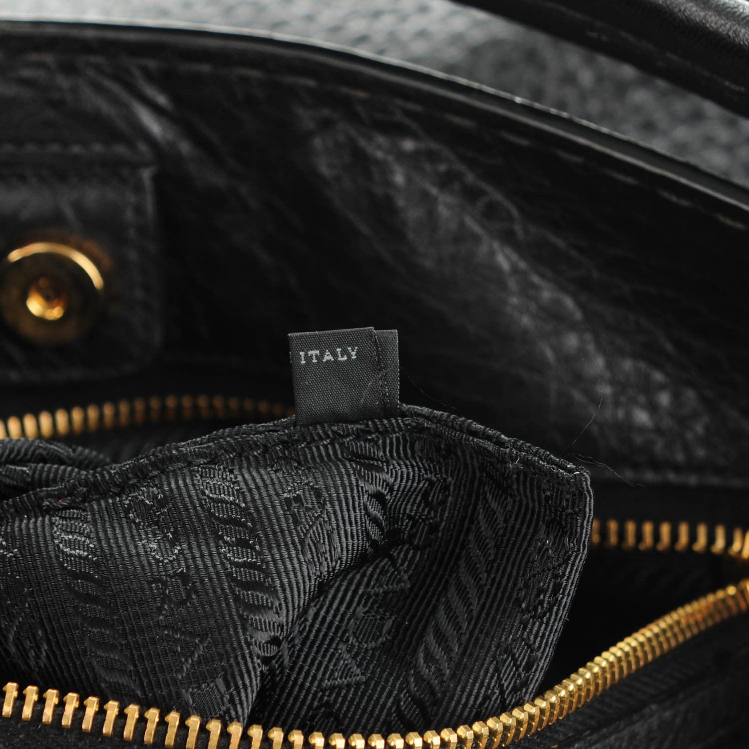 Prada Vitello Daino Logo Hobo Nero Black 8 of 9