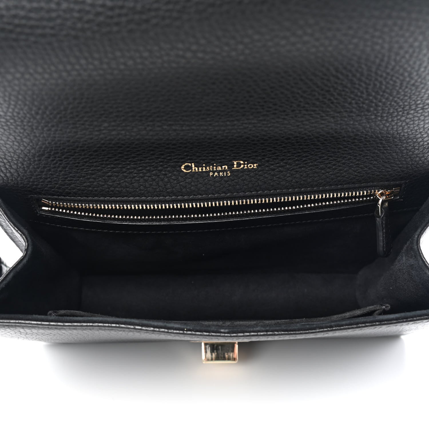 Christian Dior Grained Calfskin Medium Diorama Flap Bag Black 6 of 8