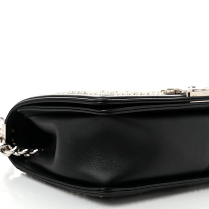 Chanel Calfskin Pearl Chevron Medium Boy Flap Black 9 of 11