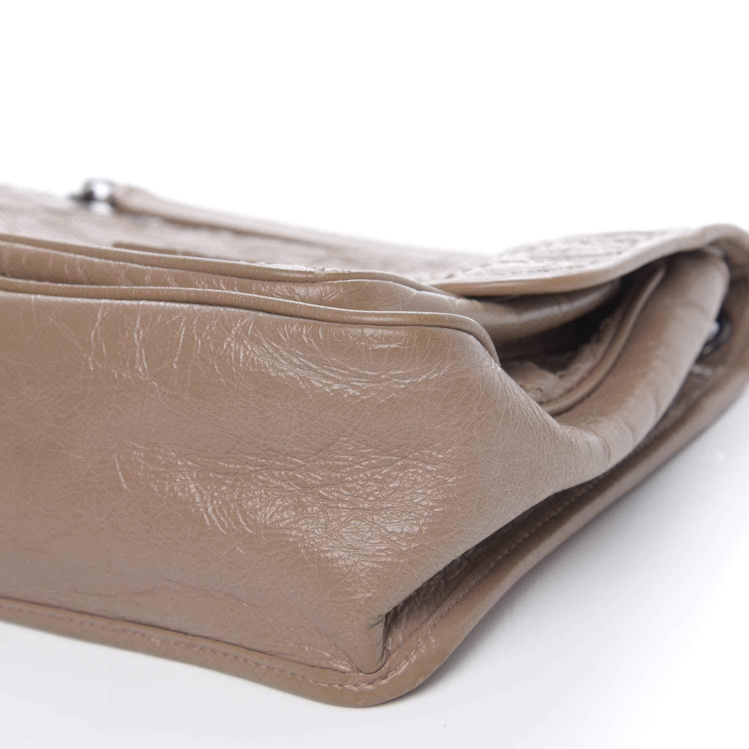 Saint Laurent Crinkled Calfskin Matelasse Monogram Medium Niki Chain Satchel Light Taupe 6 of 9