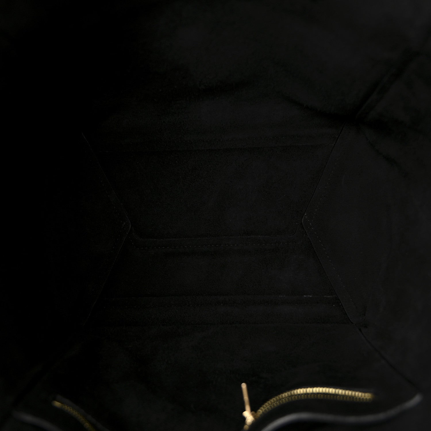 Celine Soft Grained Calfskin Sangle Bucket Bag Black 5 of 10