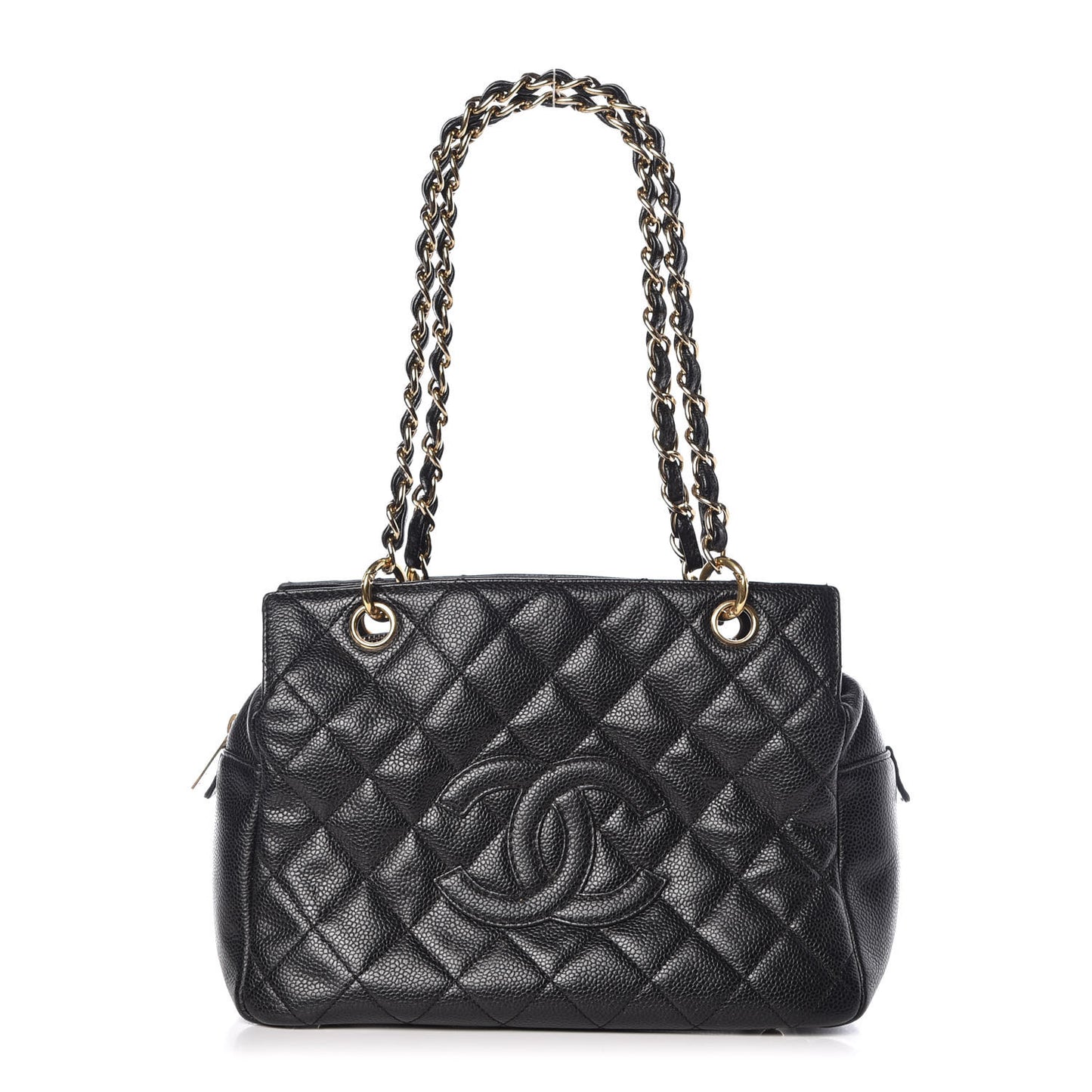 Caviar Quilted Petit Timeless Tote PTT Black