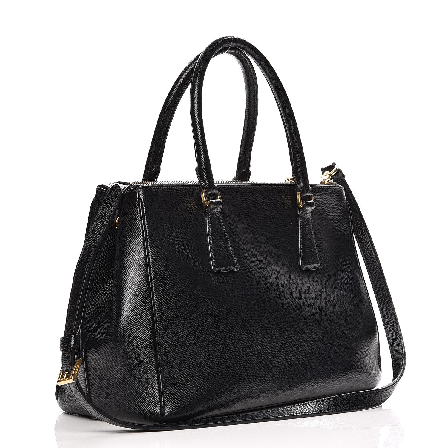 Prada Saffiano Small Galleria Double Zip Tote Black 4 of 15
