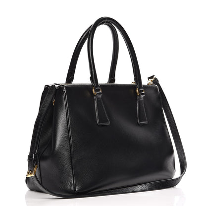 Prada Saffiano Small Galleria Double Zip Tote Black 4 of 15
