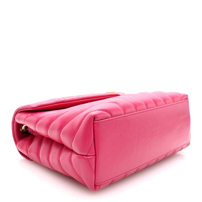 Saint Laurent Calfskin Y Quilted Monogram Small Loulou Chain Satchel Fresh Fuchsia 4 of 9