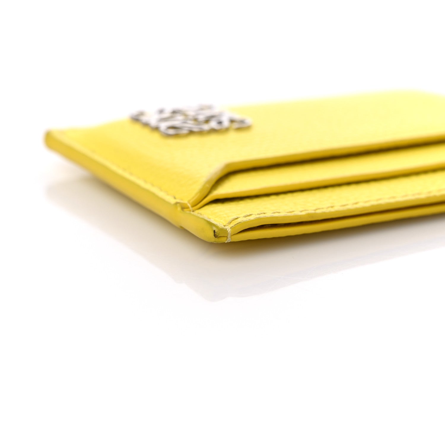 Loewe Soft Grained Calfskin Anagram Card Holder Lemon 10 of 11