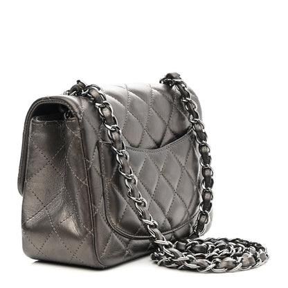 Chanel Metallic Calfskin Quilted Mini Square Flap Bronze 2 of 8