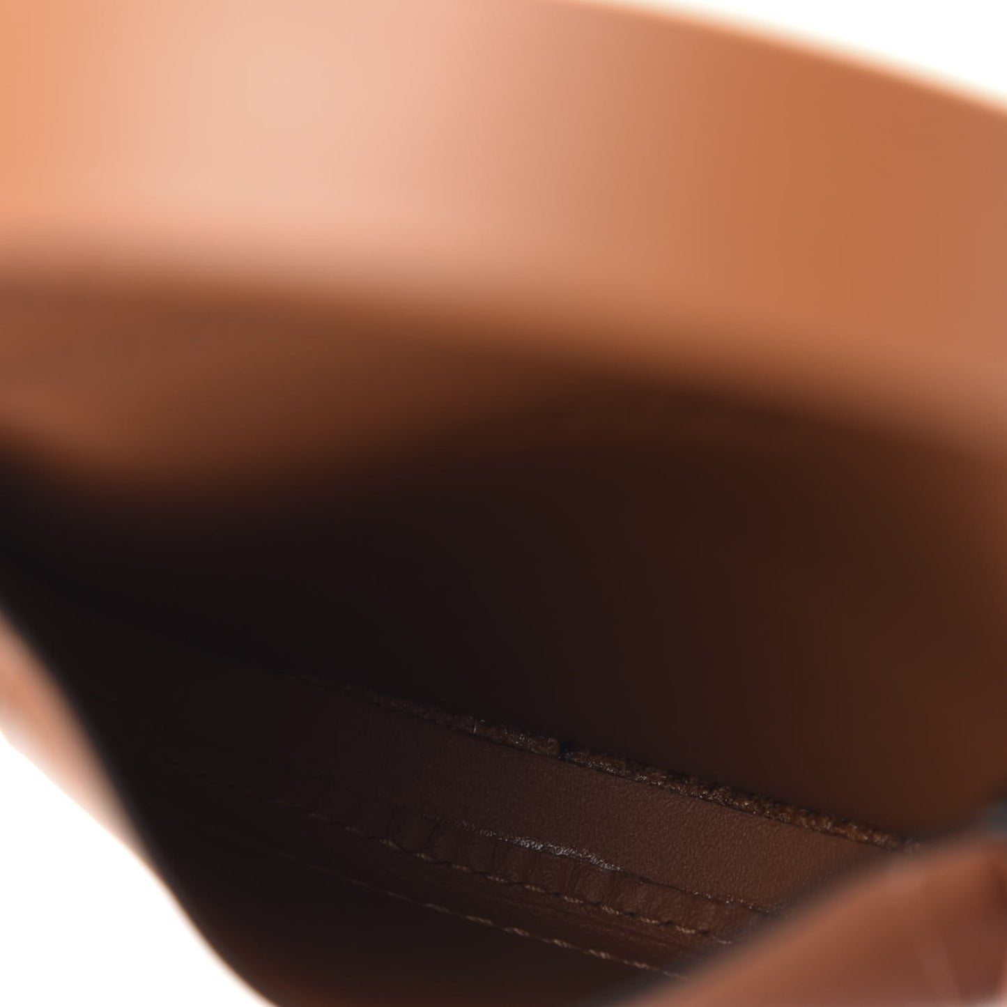Soft Calfskin Mini Heel Pouch Tan