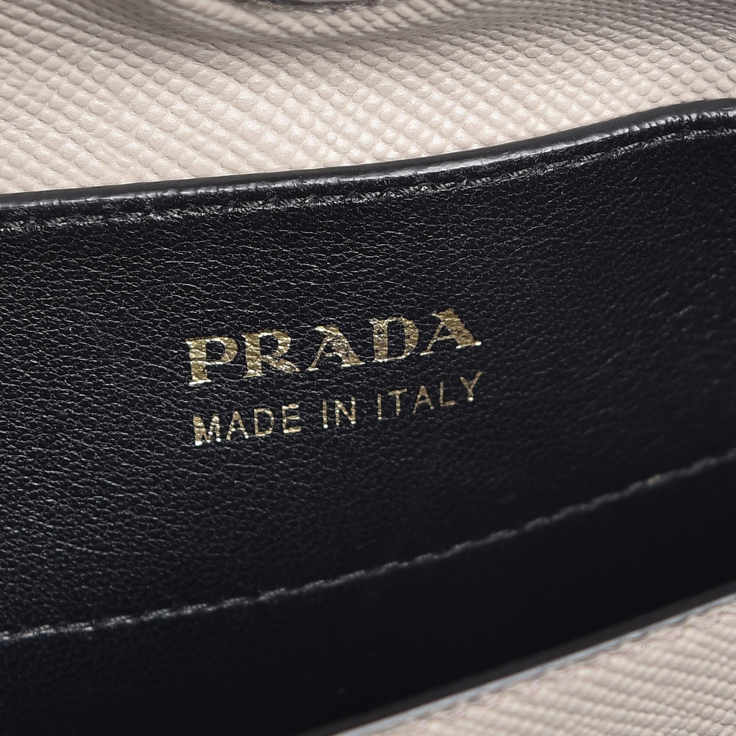 Saffiano Cuir Medium Double Bag Talco Nero Black