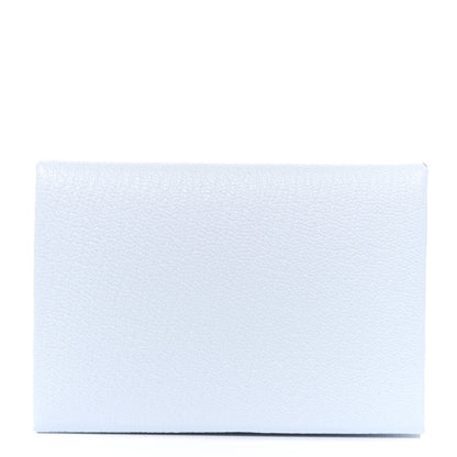 Hermes Chevre Mysore Verso Calvi Duo Card Case Bleu Brume Menthe 1 of 8