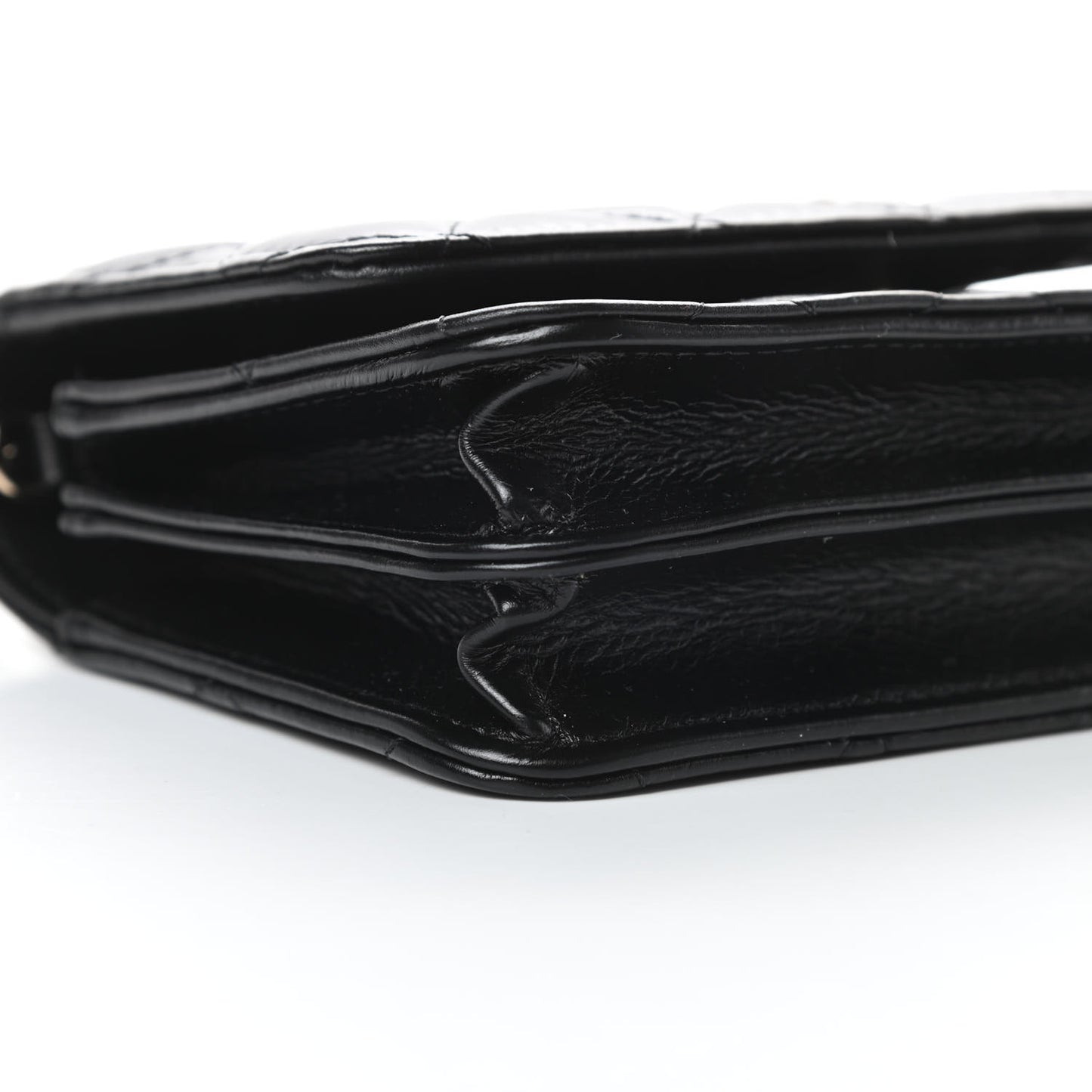 Calfskin Quilted Mini Maxi Pearls Wallet On Chain WOC Black