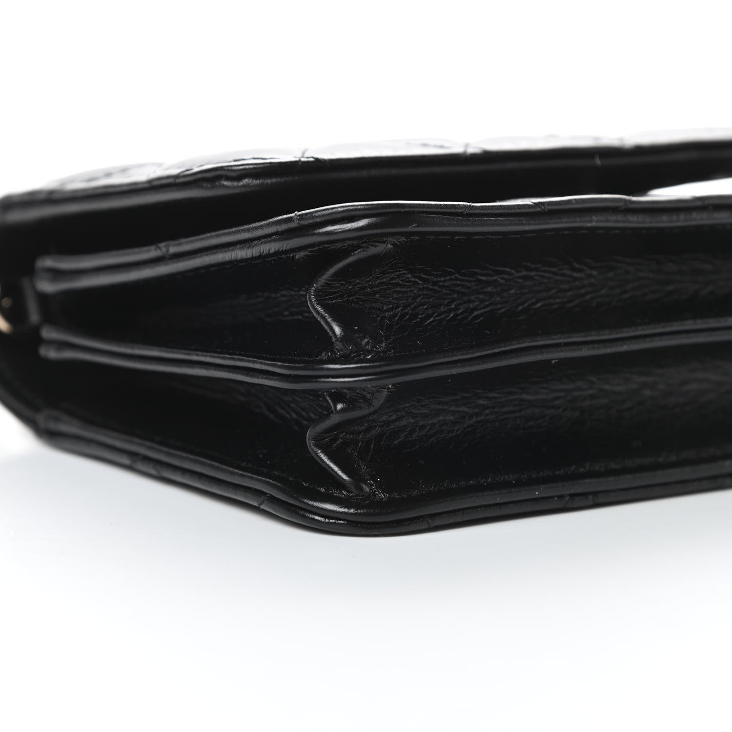 Chanel Calfskin Quilted Mini Maxi Pearls Wallet On Chain WOC Black 9 of 12