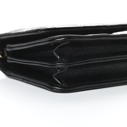 Chanel Calfskin Quilted Mini Maxi Pearls Wallet On Chain WOC Black 9 of 12