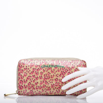 Louis Vuitton Vernis Leopard Zippy Wallet Blanc Corail 2 of 7