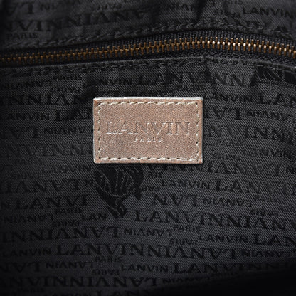 Lanvin Metallic Lambskin Quilted Amalia Cabas Tote Silver 6 of 7