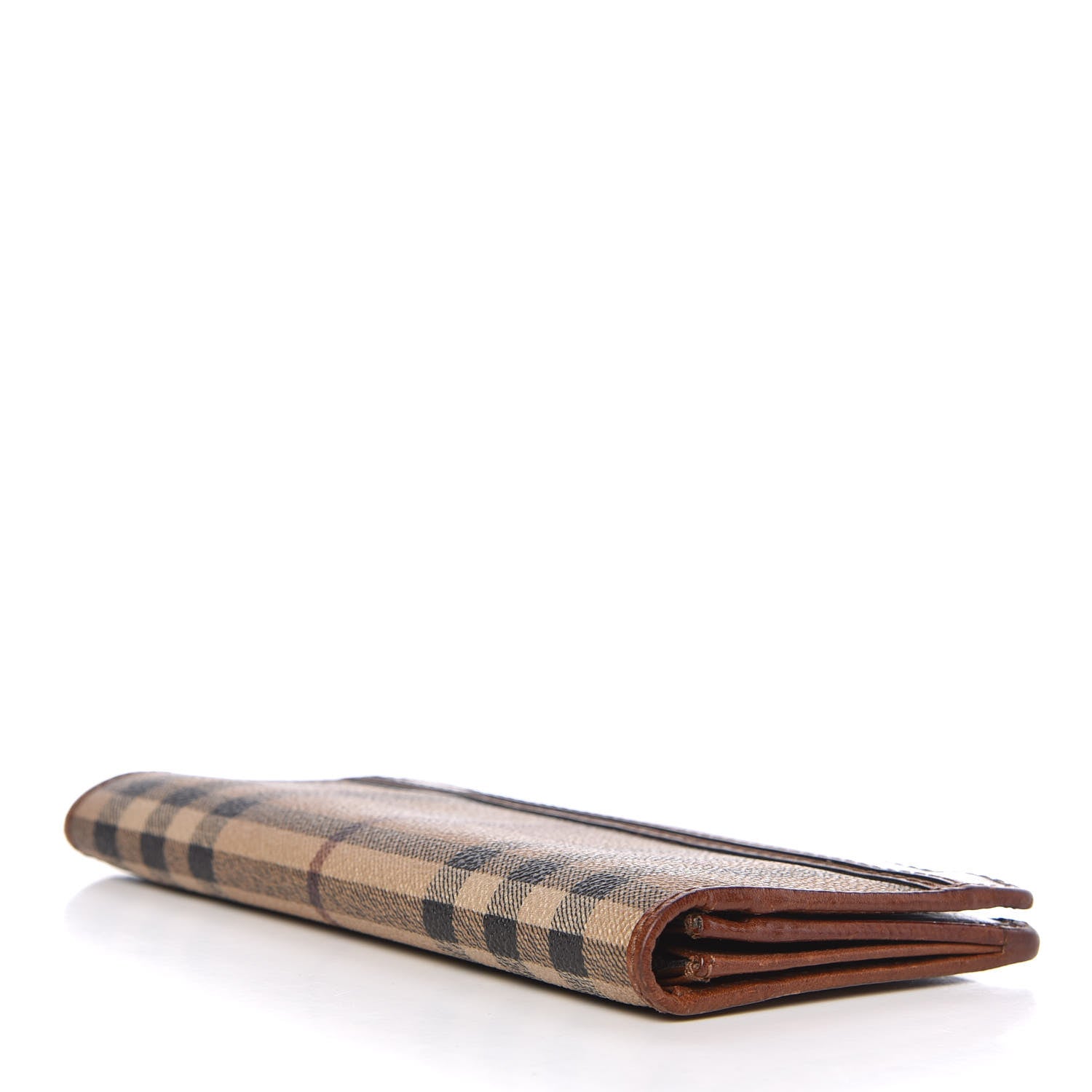 Burberry Haymarket Check Continental Wallet Tan 4 of 17