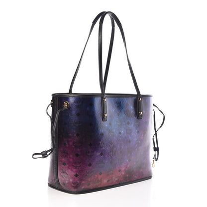 MCM Metallic Galaxy Visetos Medium Project Reversible Shopper Tote Cognac Multicolor 5 of 11