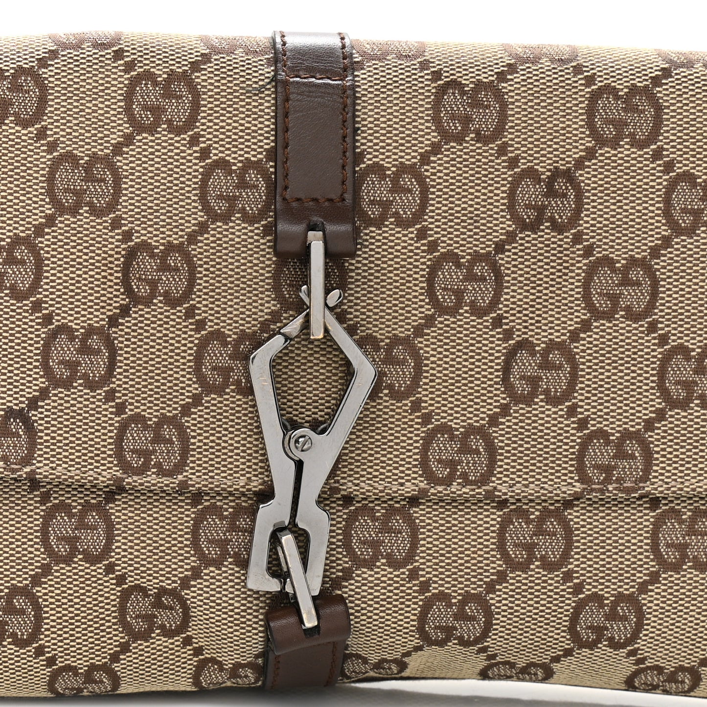 Monogram Flap Shoulder Bag Brown