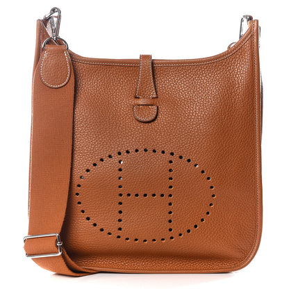 Hermes Taurillon Clemence Evelyne III PM Gold 1 of 11