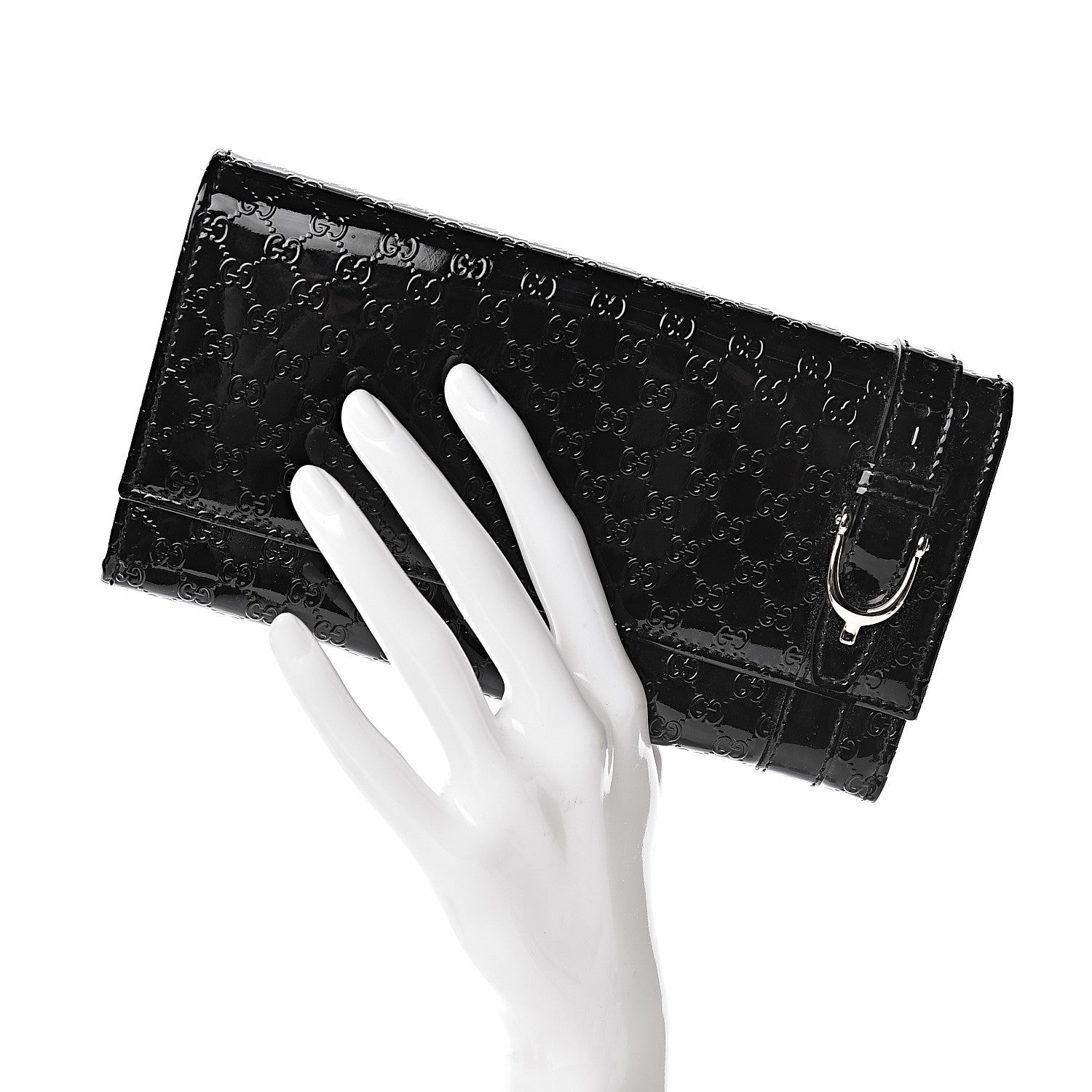 Gucci Patent Microguccissima Nice Wallet Black 2 of 9