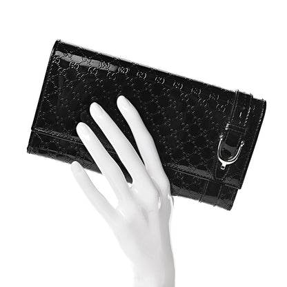 Gucci Patent Microguccissima Nice Wallet Black 2 of 9