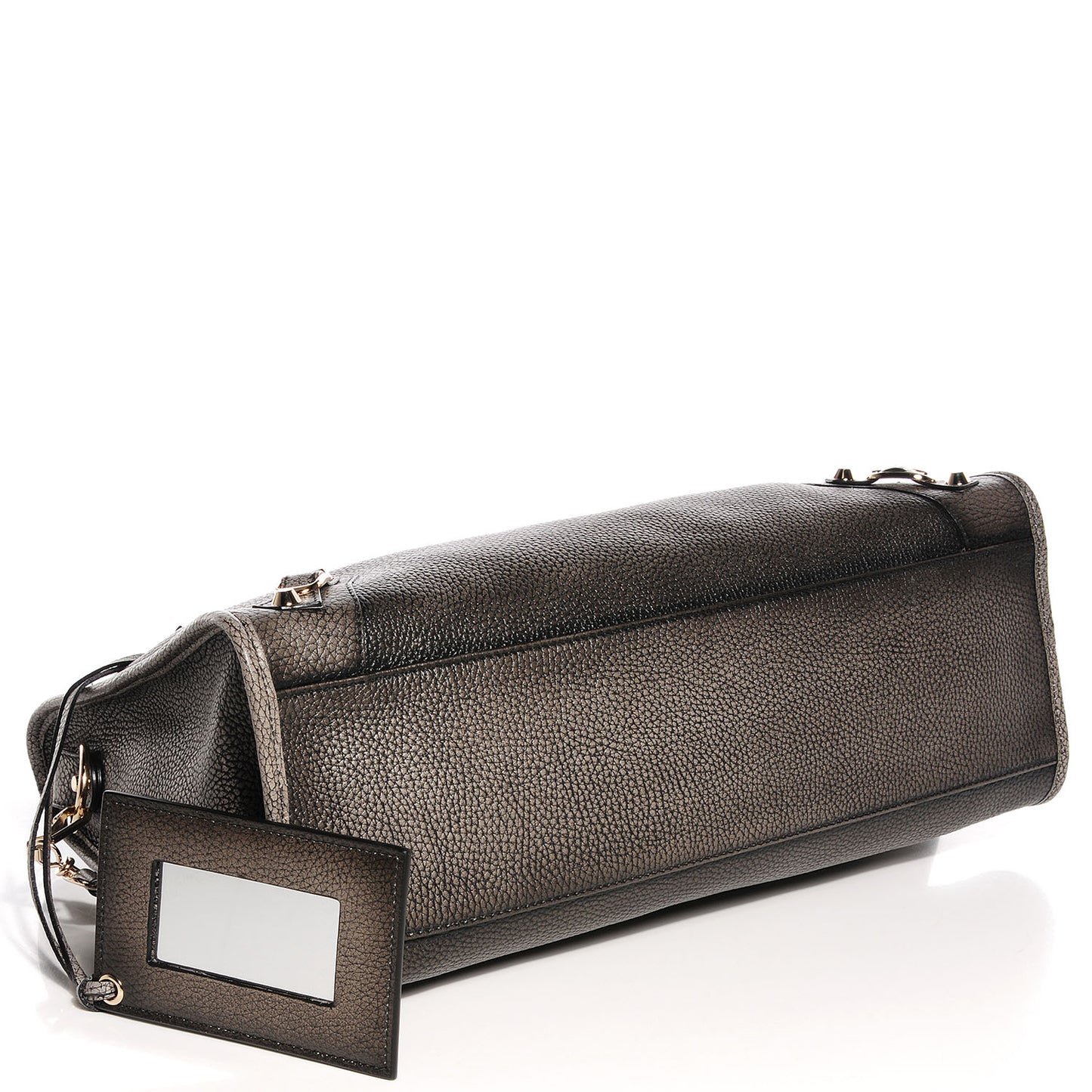 Grained Calfskin Classic Gold Hardware City Ombre Grey Gradient