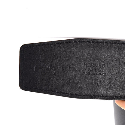 Hermes Natural Barenia Chamonix 42mm Belt Strap 95 Gold Black 6 of 9