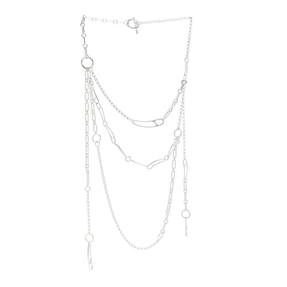 Hermes Sterling Silver Chaine d'Ancre Punk Drop Long Necklace 2 of 4