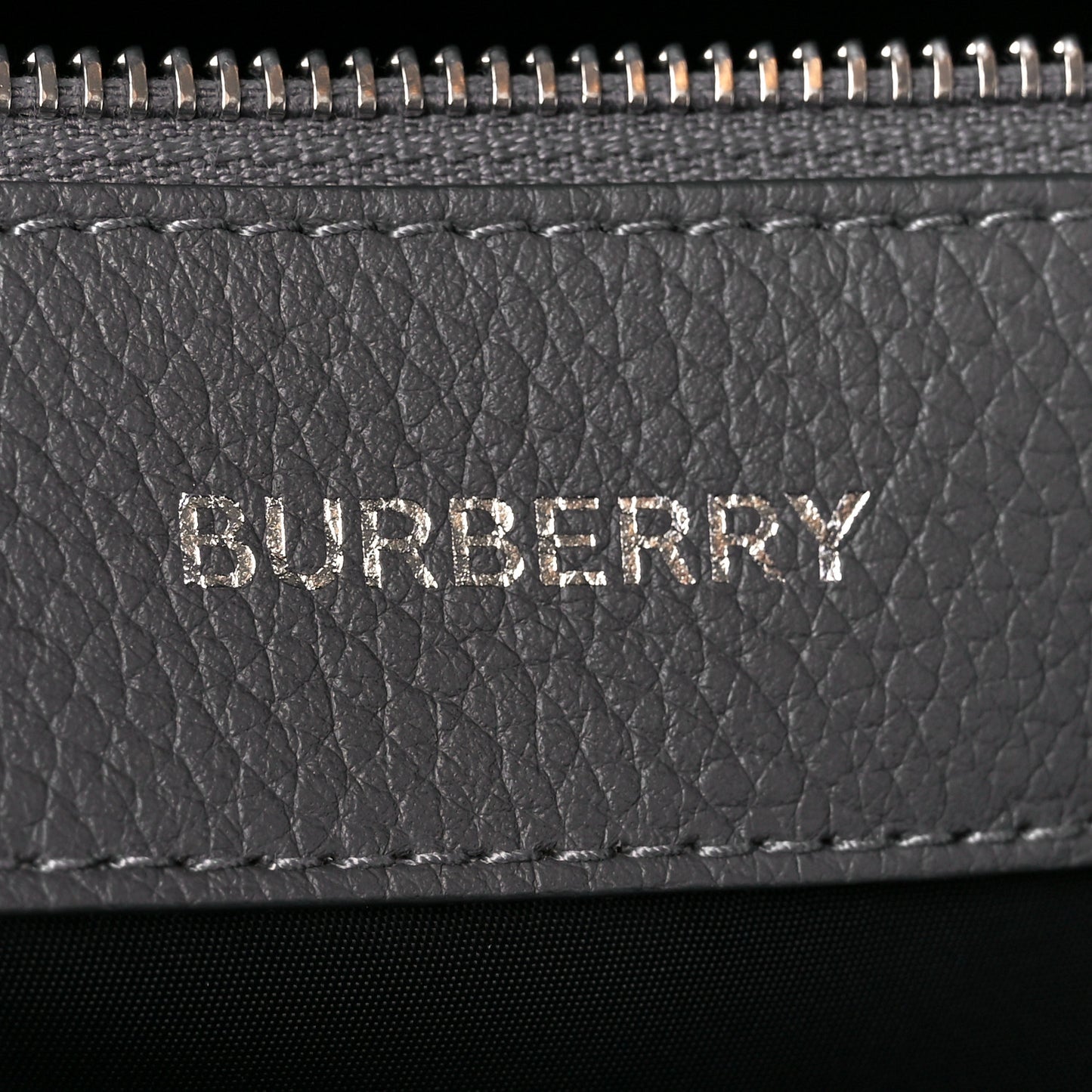 Calfskin Logo Messenger Charcoal Grey