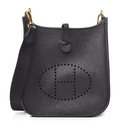 Hermes Taurillon Clemence Evelyne TPM Black 1 of 11