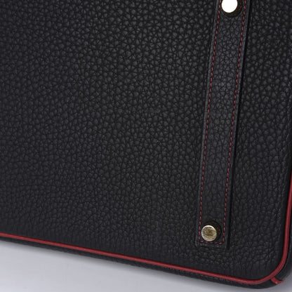 Hermes Togo Horseshoe Birkin 35 Black Rouge Grenat 8 of 14