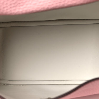Hermes Taurillon Clemence Verso Mini Lindy 20 Rose Sakura Gris Perle 5 of 11