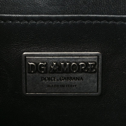 Dolce & Gabbana Polished Calfskin Small DG Amore Envelope Bag Black 5 of 10