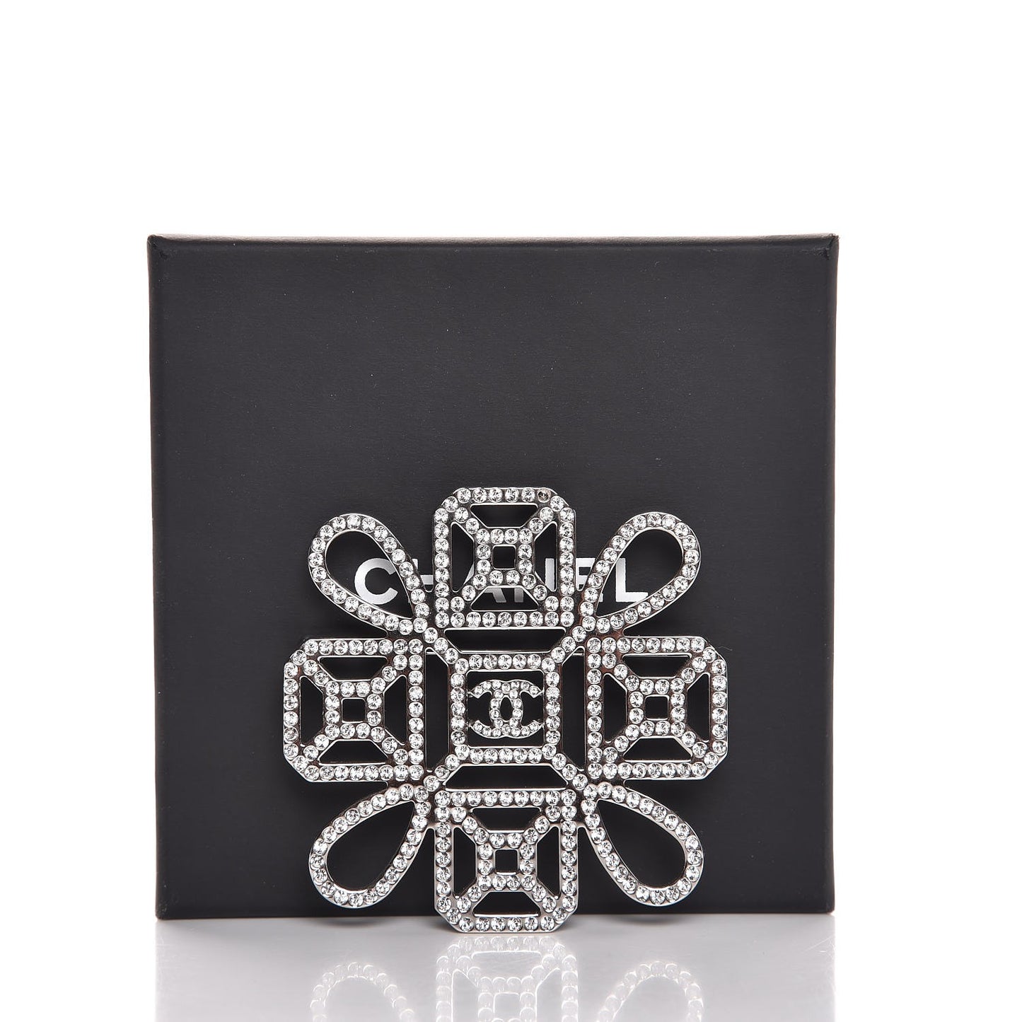 Crystal CC Brooch Silver