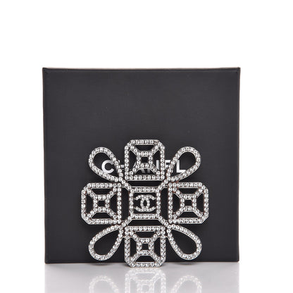 Chanel Crystal CC Brooch Silver 5 of 5