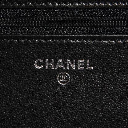 Chanel Lambskin Quilted Wallet On Chain WOC Black 6 of 9