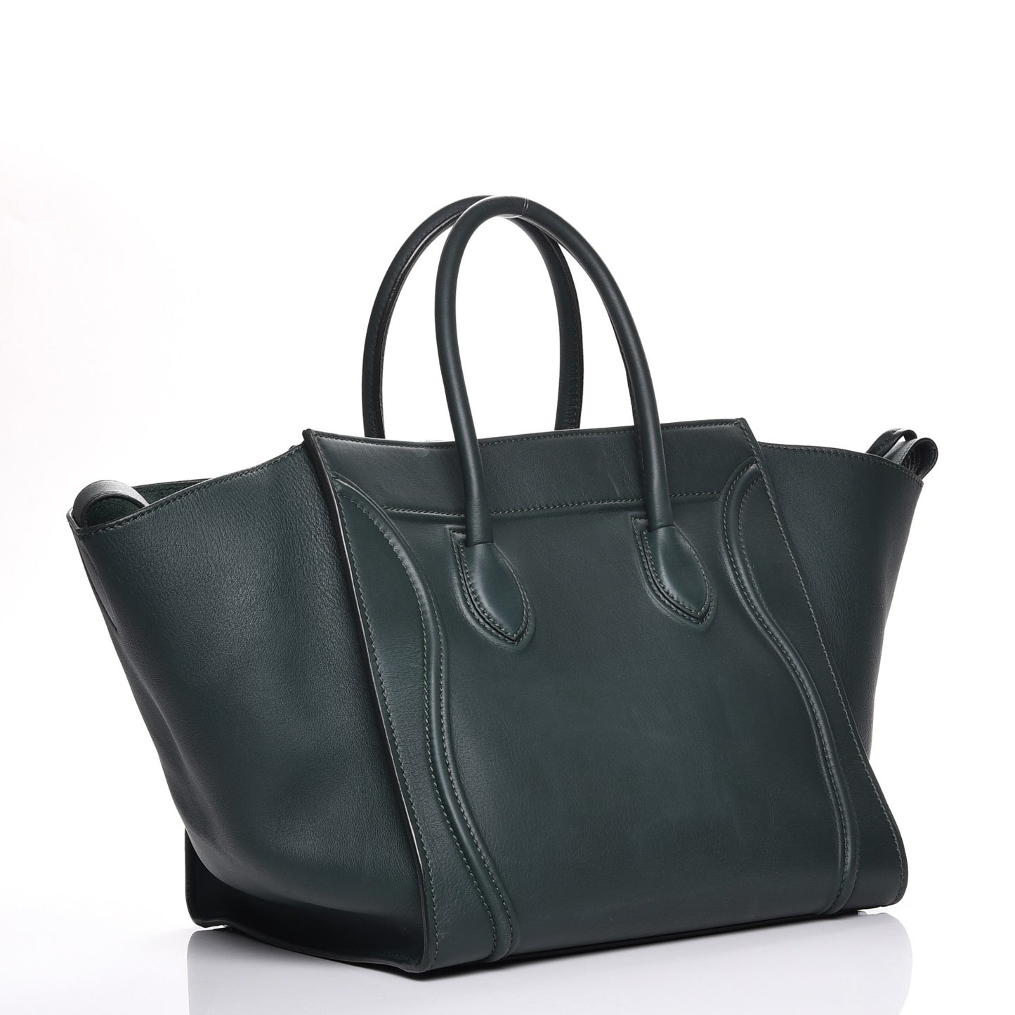Supple Calfskin Medium Phantom Luggage Bottle Green