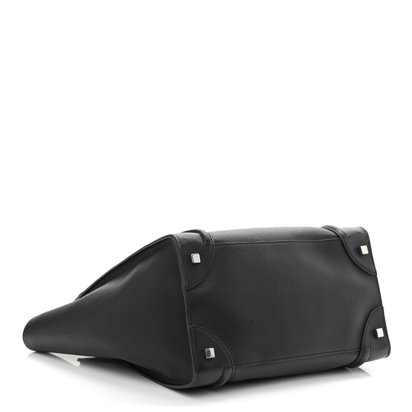 Drummed Calfskin Micro Luggage Black