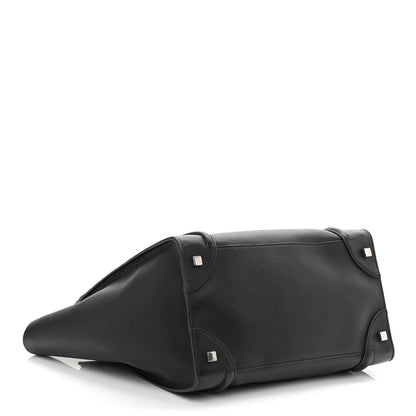 Celine Drummed Calfskin Micro Luggage Black 4 of 10