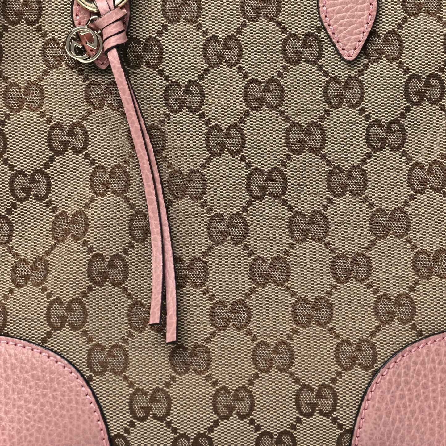 Monogram Small Bree Tote Beige Soft Pink