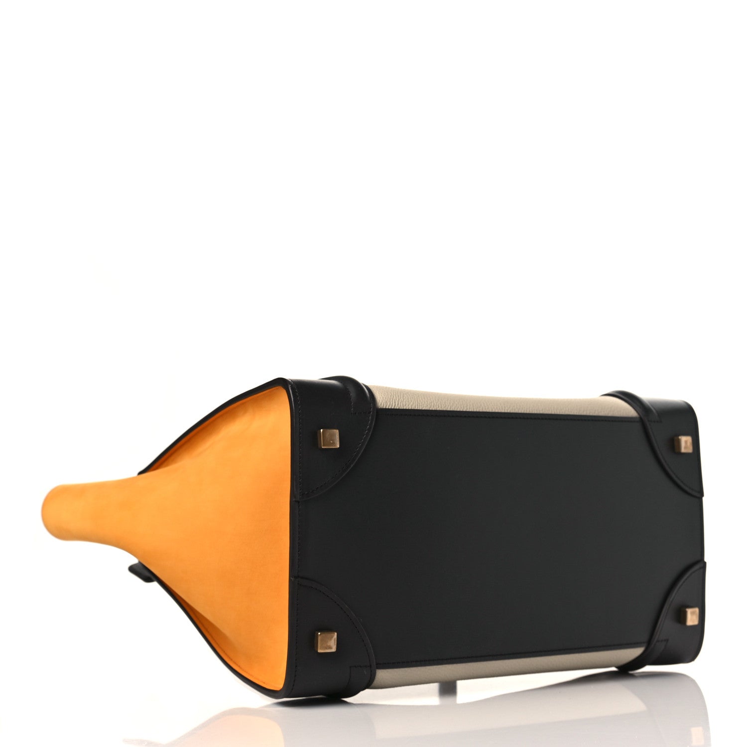 Celine Drummed Calfskin Nubuck Mini Tri-Color Luggage Chalk 4 of 9