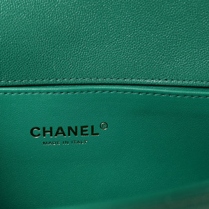 Chanel Caviar Quilted Chain Around Medium Boy Flap Green 11 of 19